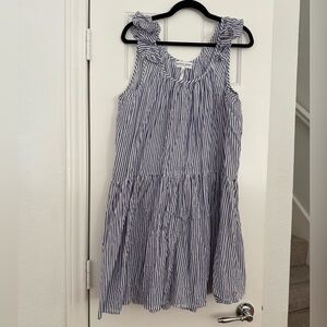 Apeice Apart Blue Striped Mini Dress Size XL